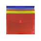 JAM Paper Plastic Envelopes with Hook & Loop Closure, 2" Expansion, Letter Size, Assorted Colors, 6/Pack (218V2OLIPRYS)