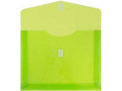 JAM Paper Plastic Envelopes with Hook & Loop Closure, 2" Expansion, Letter Size, Assorted Colors, 6/Pack (218V2OLIPRYS)