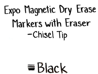 Expo Magnetic Dry Erase Markers, Chisel Tip, Black, 4/Pack   (1944729)