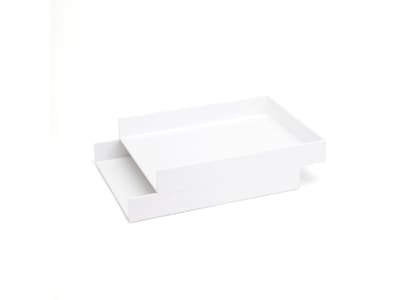 Poppin Front Loading Letter Trays, White, 2/Pack (100212)