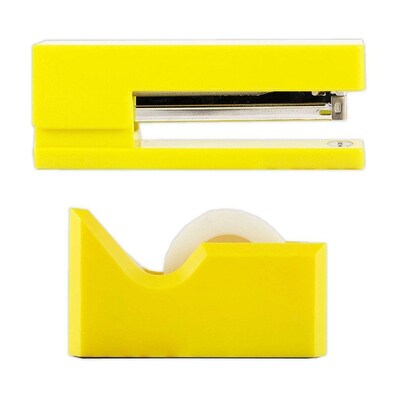 JAM Paper Desk Organizer Set, Yellow (3378YW)