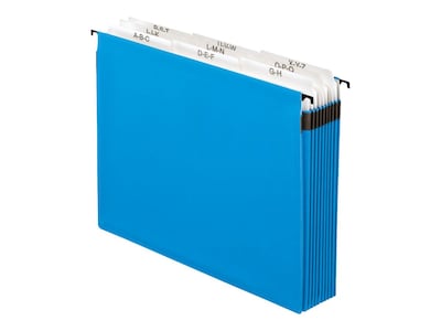 Pendaflex SureHook Expanding File, 5.25 Expansion, A-Z Index, Letter Size, 9-Pocket, Blue (PFX 5922