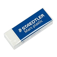 Staedtler Mars Plastic Erasers, White, 20/Box (526 50)
