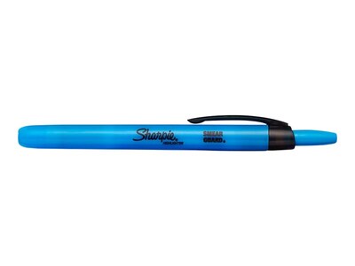 Sharpie Retractable Highlighters, Narrow Chisel Tip, Blue, Dozen (28010)