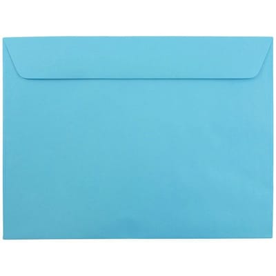 JAM Paper Booklet Envelope, 9 x 12, Blue, 250/Box (5156774H)