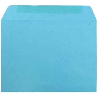 JAM Paper Booklet Envelope, 9" x 12", Blue, 250/Box (5156774H)