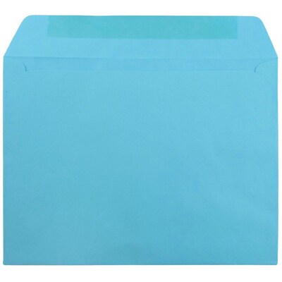 JAM Paper Booklet Envelope, 9 x 12, Blue, 250/Box (5156774H)