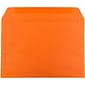 JAM Paper 9 x 12 Booklet Colored Envelopes, Orange Recycled, 100/Pack (5156772c)