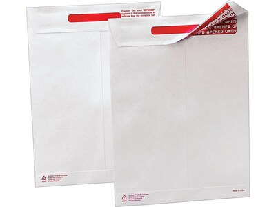 Quality Park Survivor Tyvek Self Seal Catalog Envelopes, 10" x 13", White, 100/Box (QUAR2420)