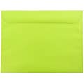 JAM Paper® 9 x 12 Booklet Colored Envelopes, Ultra Lime Green, 100/Pack (5156771c)