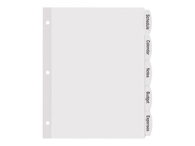 Avery Big Tab Printable Paper Dividers with White Labels, 5 Tabs, 20 Sets/Pack (11434)
