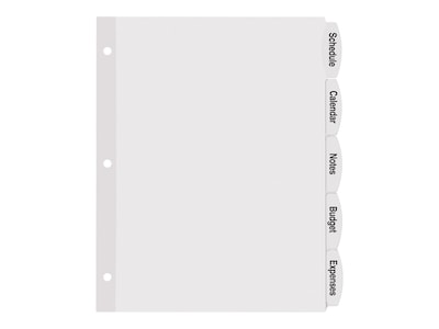 Avery Big Tab Printable Paper Dividers with White Labels, 5 Tabs, 20 Sets/Pack (11434)