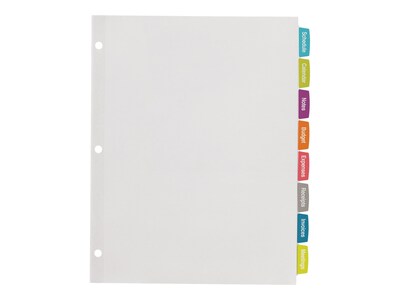 Avery Big Tab Printable Paper Dividers with White Labels, 8 Tabs, 4 Sets/Pack (14433)