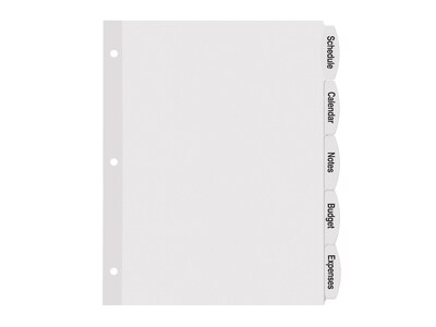 Avery Big Tab Printable Paper Dividers with White Labels, 5 Tabs, 4 Sets/Pack (11432)