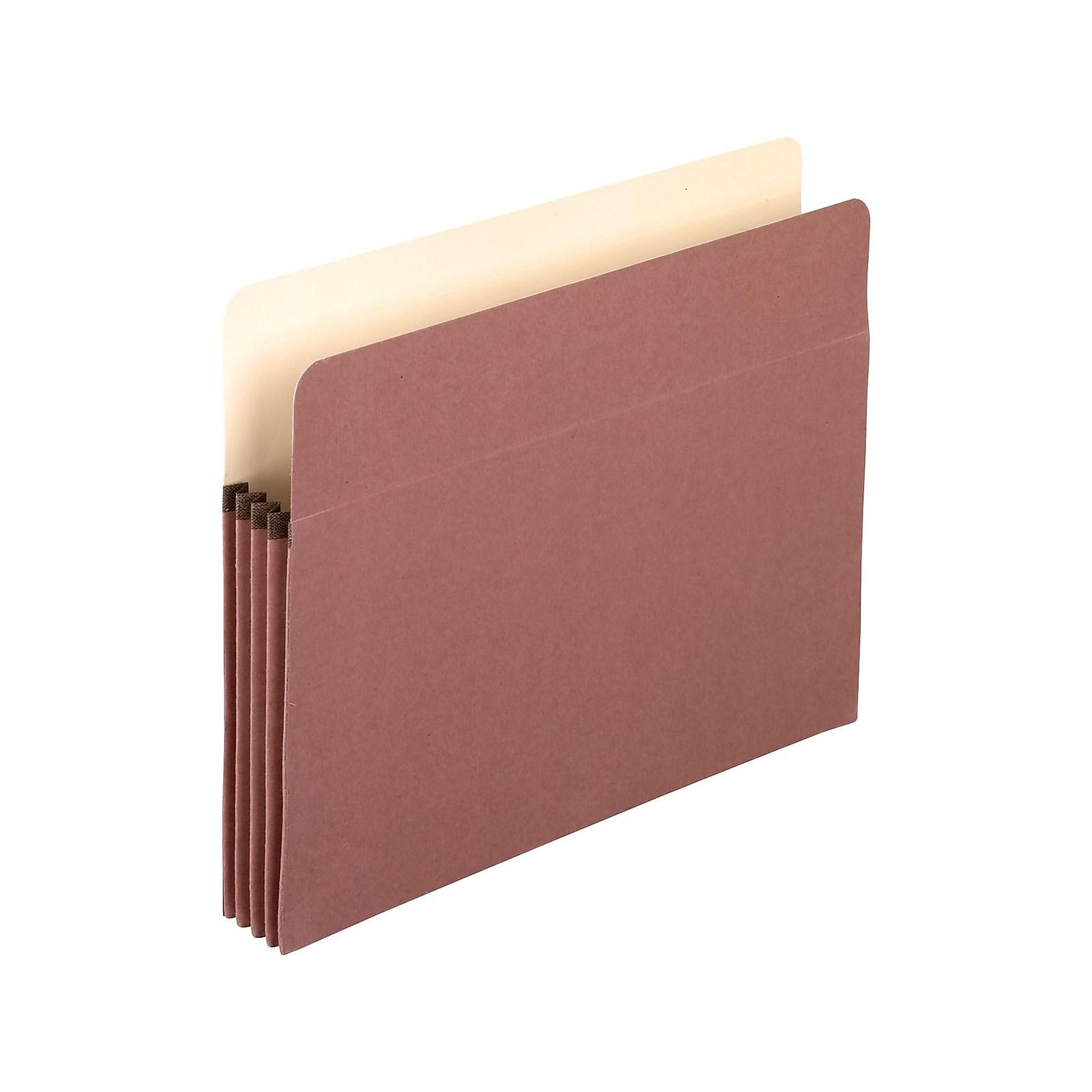 Pendaflex Earthwise 100% Recycled Heavy Duty Reinforced File Pocket, 3 1/2 Expansion, Letter Size, Redrope, 25/Box (E1524E)
