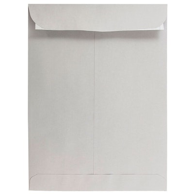 JAM Paper 9 x 12 Open End Catalog Envelopes with Peel and Seal Closure, Light Grey, 25/Pack (1293111