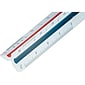 Staedtler Mars 12" Plastic Engineer Ruler, White (987 18-34BK)