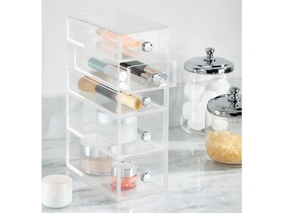 InterDesign Clarity 5 Drawers Desktop Storage, Clear (39560)