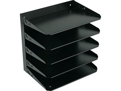 SteelMaster Side Loading Letter Tray, Black Steel (26425L004)