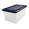 Advantus Extra Capacity File Storage Box with Lid, Letter Size, Clear/Navy (AVT-55797)