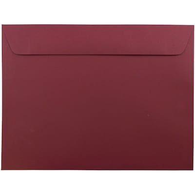 JAM Paper 9 x 12 Booklet Envelopes, Dark Red, 50/Pack (31511309i)