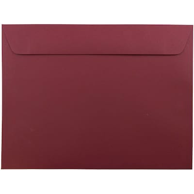 JAM Paper® 9 x 12 Booklet Envelopes, Dark Red, 100/Pack (31511309c)