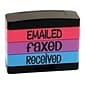 Stack Stamp Set, "EMAILED", "FAXED", "RECEIVED", Assorted Ink (8800)