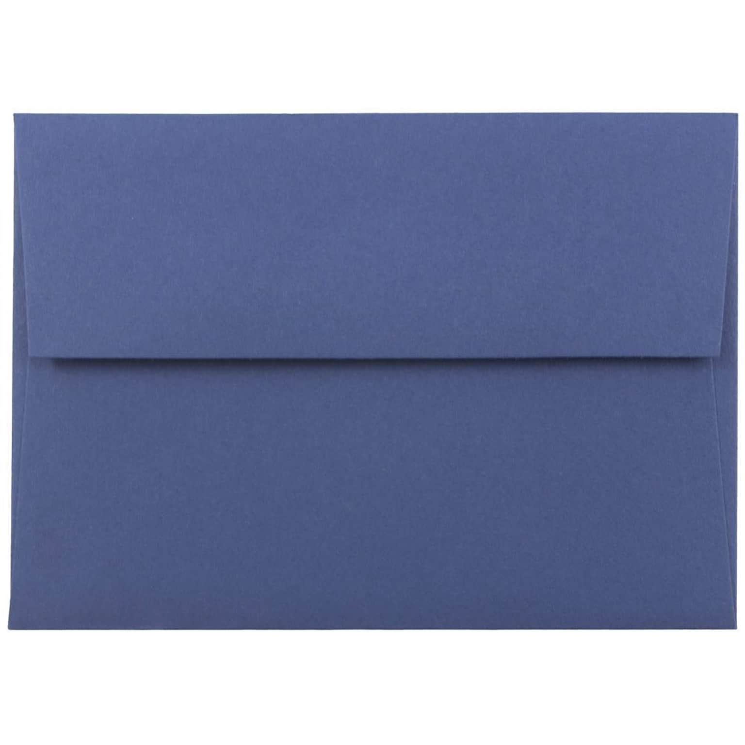 JAM Paper 4Bar A1 Invitation Envelopes, 3.625 x 5.125, Presidential Blue, 50/Pack (563916904i)