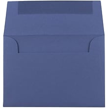 JAM Paper 4Bar A1 Invitation Envelopes, 3.625 x 5.125, Presidential Blue, 50/Pack (563916904i)