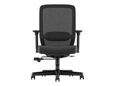 HON Exposure Mesh High-Back Task Chair, Synchro-Tilt, Lumbar, 2-Way Arms, Black SofThread Leather (BSXVL721SB11)