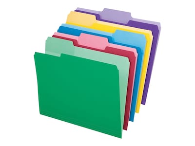 Pendaflex Write And Erase File Folders, 3-Tab, Letter Size, Assorted Colors, 30/Pack (84370)