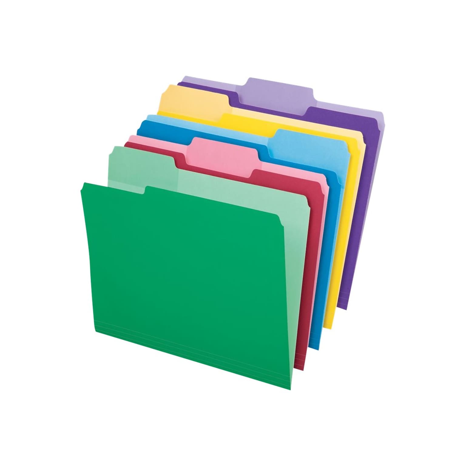 Pendaflex Recycled File Folder, 1/3-Cut Tab, Assorted, Letter Size, Assorted Colors, 30/Pack (84370)