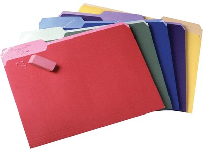 Pendaflex Write And Erase File Folders, 3-Tab, Letter Size, Assorted Colors, 30/Pack (84370)