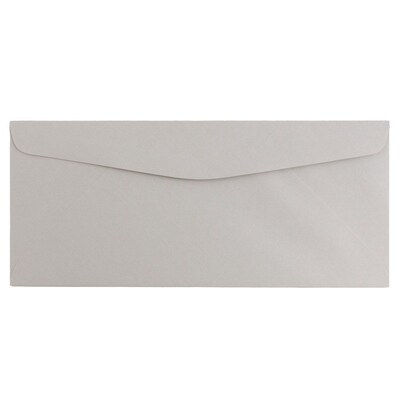 JAM Paper® #10 Business Envelopes, 4.125 x 9.5, Grey Kraft, Bulk 1000/Carton (370031863b)