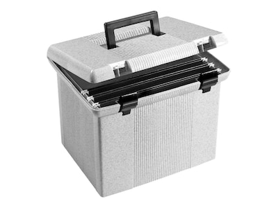 Pendaflex Hanging File Box, Letter Size, Granite (PFX 41747)