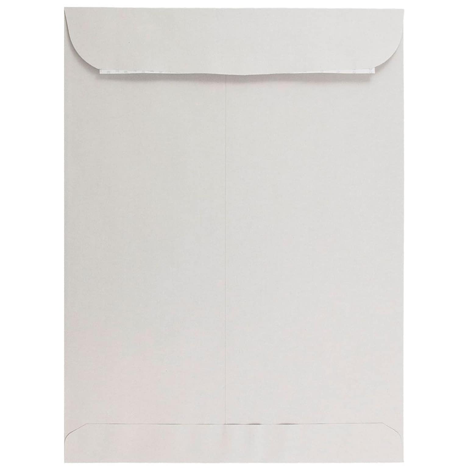 JAM Paper 10 x 13 Open End Envelopes with Peel and Seal Closure, Light Grey Kraft, 100/Pack (12931116c)