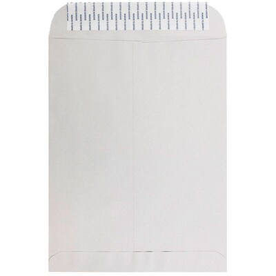 JAM Paper 10 x 13 Open End Envelopes with Peel and Seal Closure, Light Grey Kraft, 100/Pack (1293111