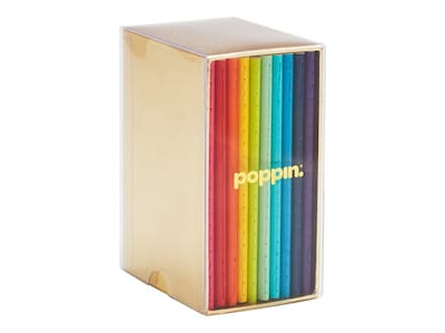 Poppin Mini Medley Professional Notebooks, Wide Ruled, 32 Sheets, Assorted Colors, 10/Pack (101024)