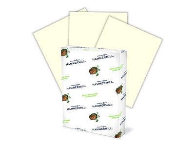 Hammermill Colors Multipurpose Paper, 20 lbs., 8.5 x 14, Cream, 500 Sheets/Ream (168040)