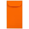 JAM Paper #6 Coin Business Colored Envelopes, 3.375 x 6, Orange Recycled, 50/Pack (356730558i)