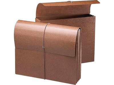 Smead Redrope Expanding Wallet, 3-1/2 Expansion, Letter Size, Brown, 10/Box (71353)