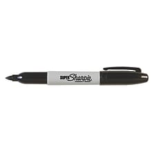 Sharpie Super Permanent Markers, Fine Tip, Black, 6/Pack (33666)