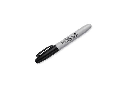 Sharpie Super Permanent Markers, Fine Tip, Black, 6/Pack (33666)