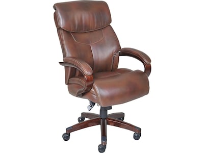 La Z Boy Bradley Bonded Leather Executive Chair Roast Chestnut