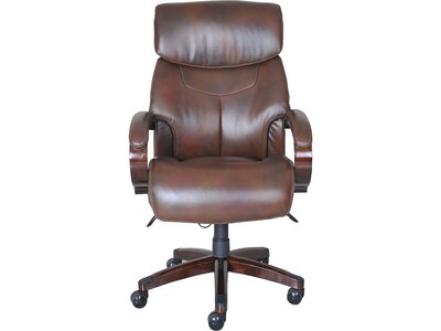 La-Z-Boy Bradley Bonded Leather Executive Chair, Roasted Chestnut (44762)