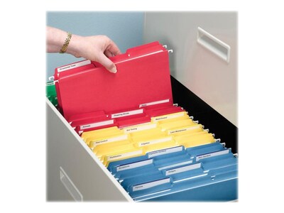 Smead Interior File Folders, 1/3-Cut Tab, Letter Size, Assorted Colors, 100/Box (10229)