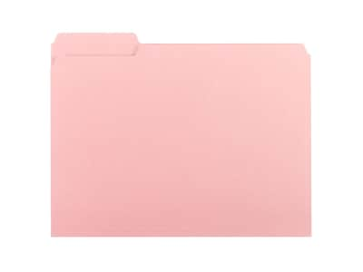 Smead Interior File Folders, 1/3- Cut Tab, Letter Size, Pink, 100/Box (10263)