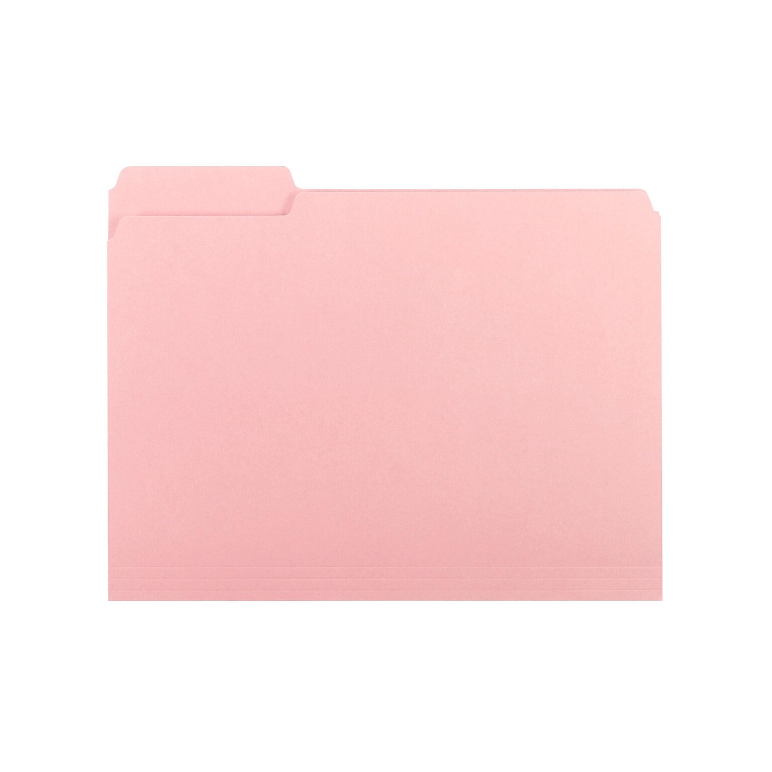 Smead Interior File Folders, 1/3- Cut Tab, Letter Size, Pink, 100/Box (10263)