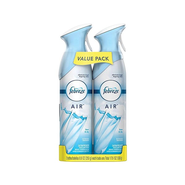 Febreze Odor-Eliminating Air Freshener with Linen & Sky Scent, 2 count, 8.8 oz each (97799)