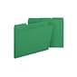 Smead Pressboard File Folders, 1/3-Cut Tab, 1" Expansion, Letter Size, Green, 25/Box (21546)